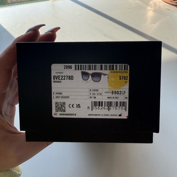 Versace Gold and Black Sunglasses